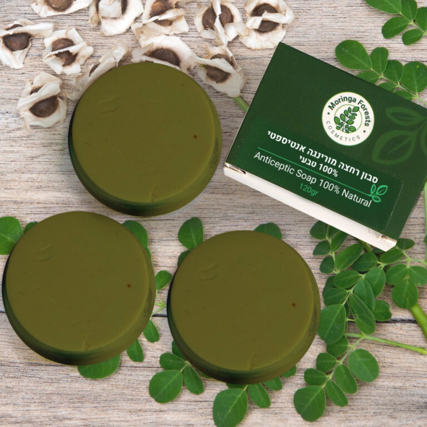 Natural Moringa Antiseptic Soap Kit - 3 Units - moringa forests shop